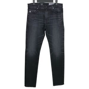 AG Adriano Goldschmied Dylan Jeans Mens 32x33 Black Slim Skinny Denim Grunge NEW